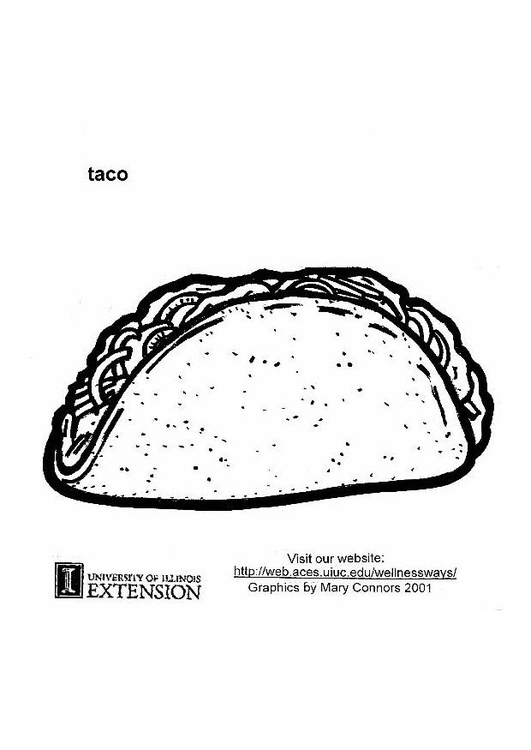 Coloriage taco