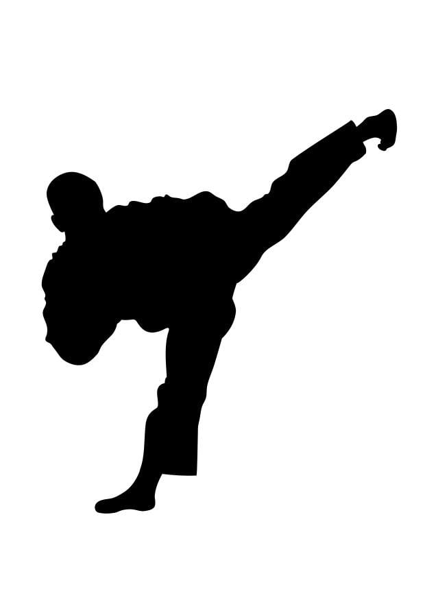 Coloriage taekwondo