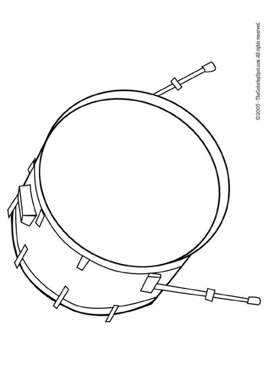 Coloriage tambour de basse