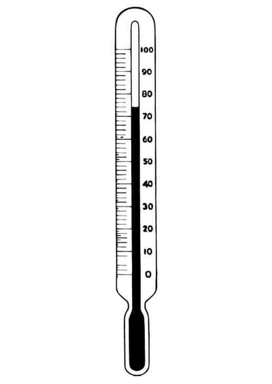 Coloriage tempÃ©rature-thermomÃ¨tre