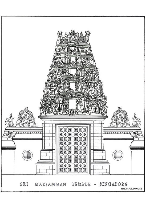 Coloriage temple