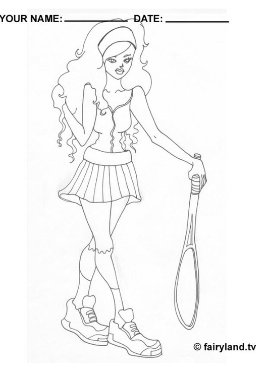 Coloriage tennis