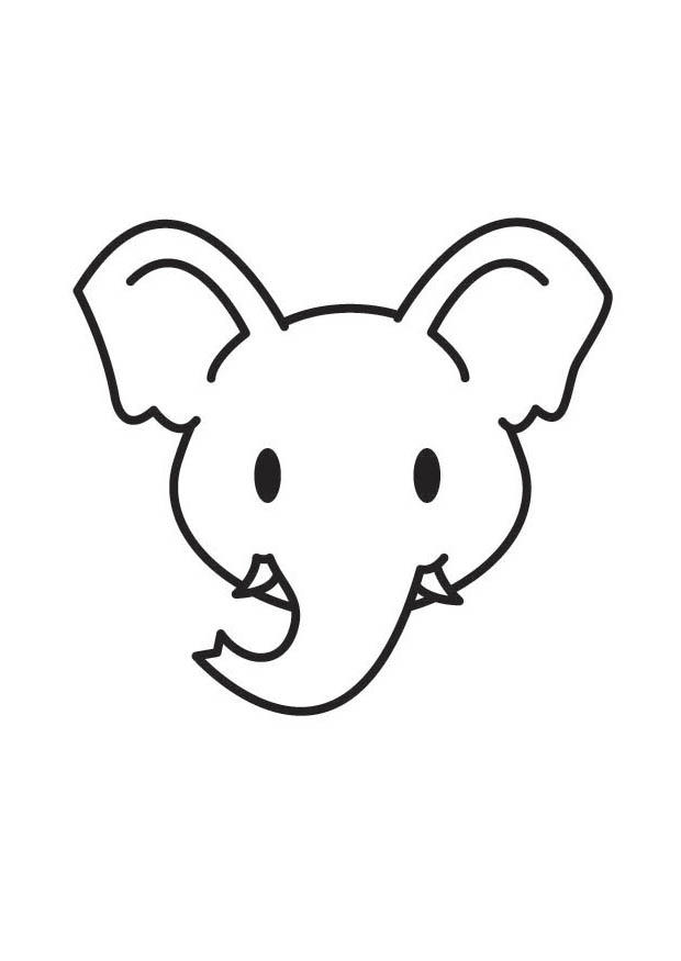 coloriage tete d elephant i