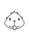 coloriage Tête d'hamster