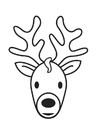 coloriage Tête de cerf