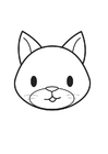 coloriage Tête de chat
