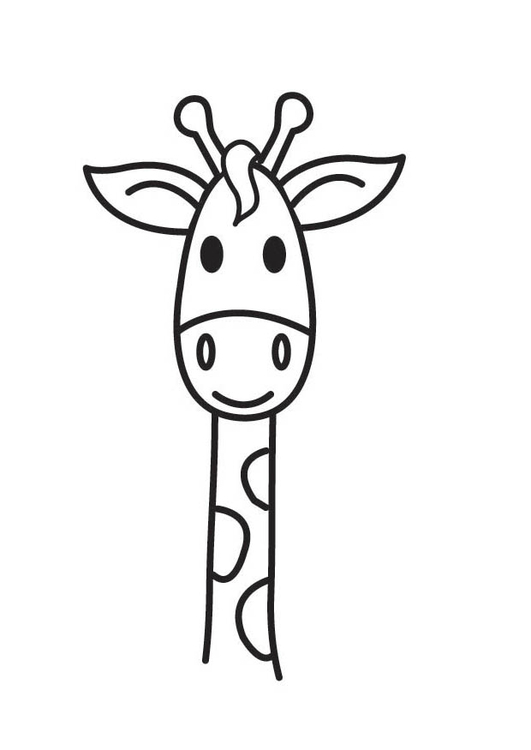 Coloriage TÃªte de girafe