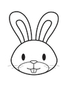 coloriage Tête de lapin