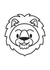 coloriage Tête de lion
