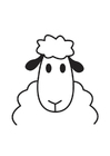 Coloriage tête de mouton