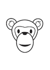 coloriage Tête de singe