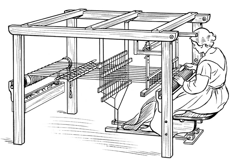 Coloriage tisserande et mÃ©tier