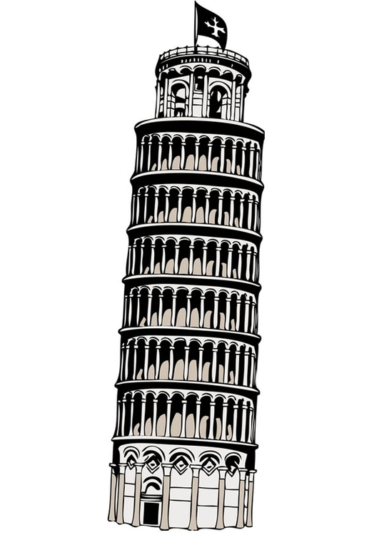 Coloriage Tour De Pise Coloriages Gratuits A Imprimer Dessin