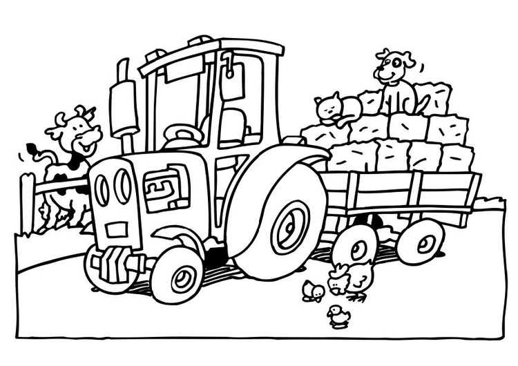 Coloriage tracteur