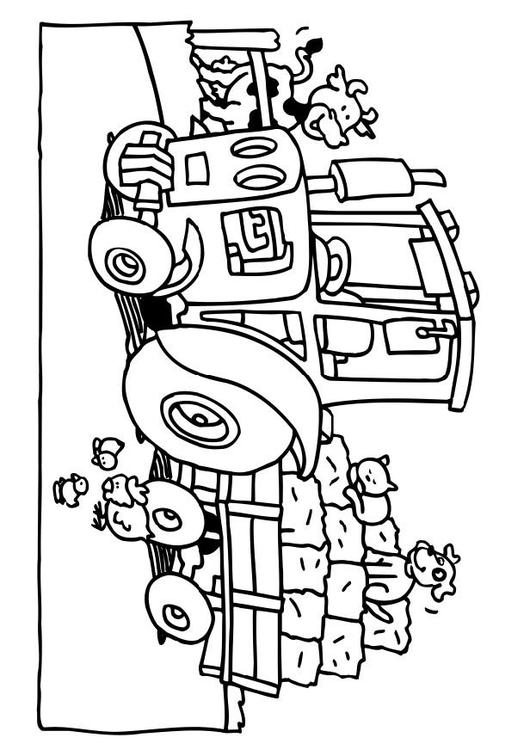 Coloriage tracteur  Coloriages Gratuits à Imprimer  Dessin 8232