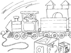 coloriage train électrique