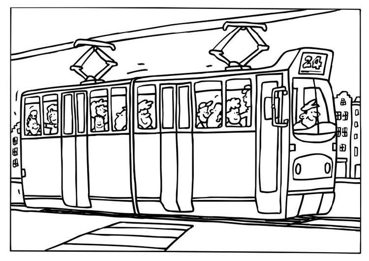 Coloriage tram