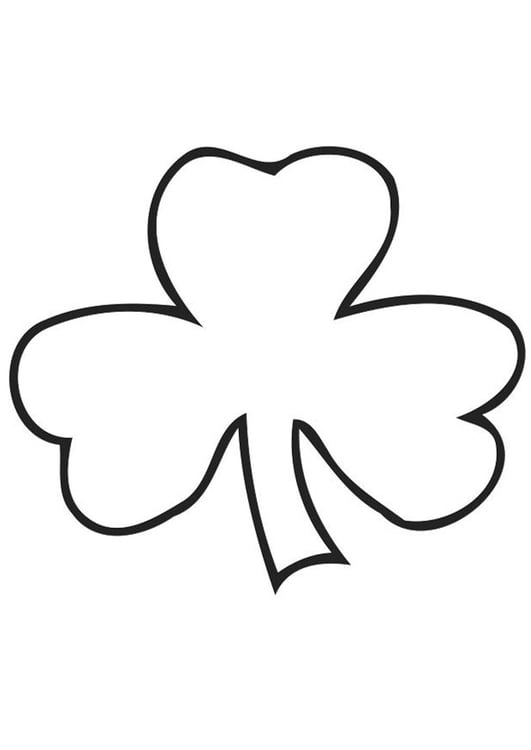 Coloriage trÃ¨fle Irlandais - Shamrock