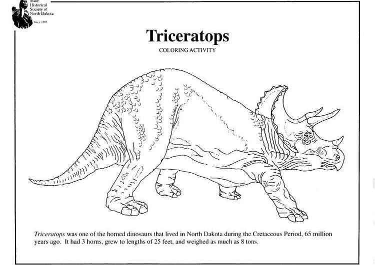 Coloriage triceratops