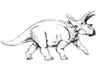coloriage tricératops