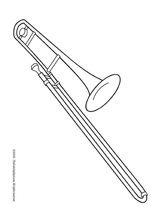 Coloriage trombone