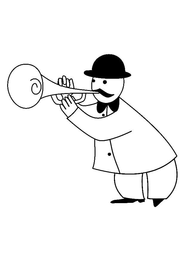 Coloriage trompette