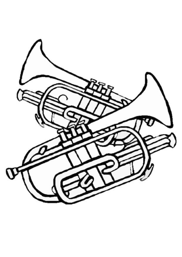 Coloriage trompettes