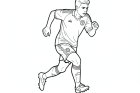 un footballeur en course