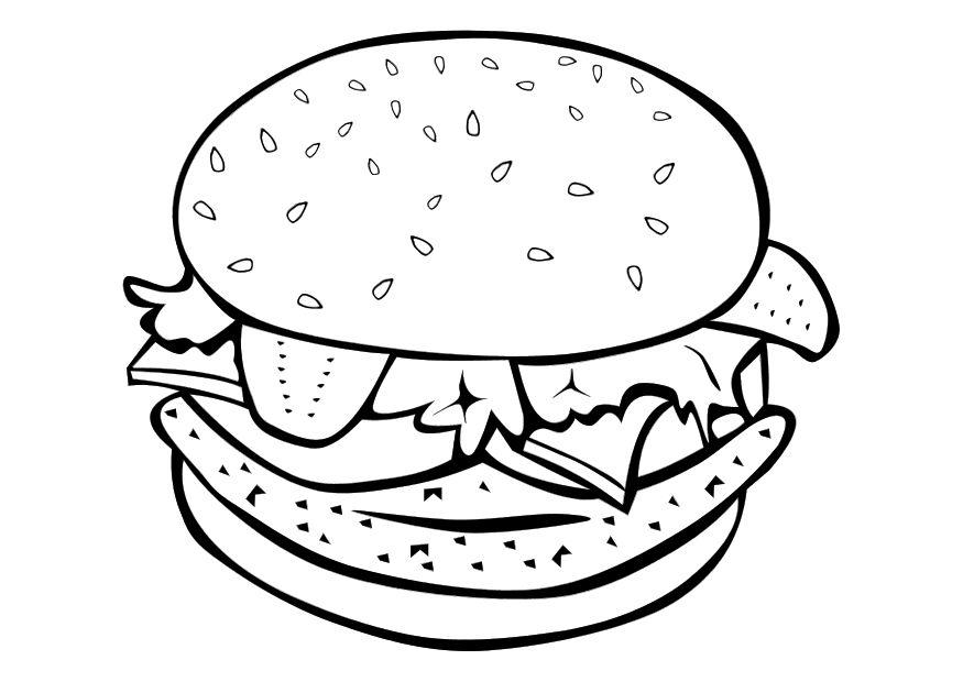 Coloriage un hamburger