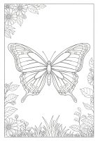 Un papillon vole dans le jardin