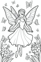 une fée avec des papillons
