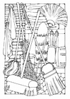 Coloriage Ustensiles de nettoyage