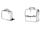 Coloriage valise + cartable