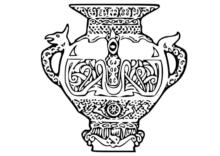 Coloriage vase de Viking