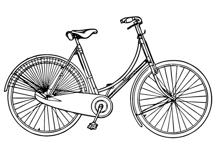 Coloriage vÃ©lo de femme