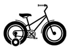 Coloriages vélo pour enfant avec des roues de formation
