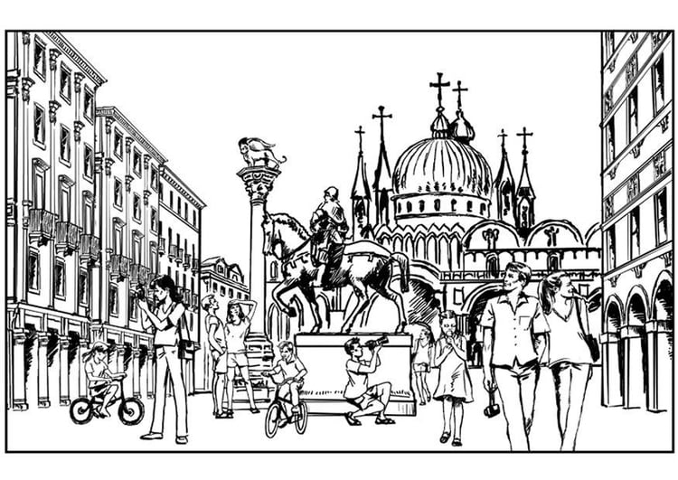 Coloriage Venise Italie Coloriages Gratuits A Imprimer Dessin 7562