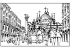 Coloriage Venise - Italie