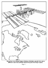 Coloriages vie et travail dans l'espace