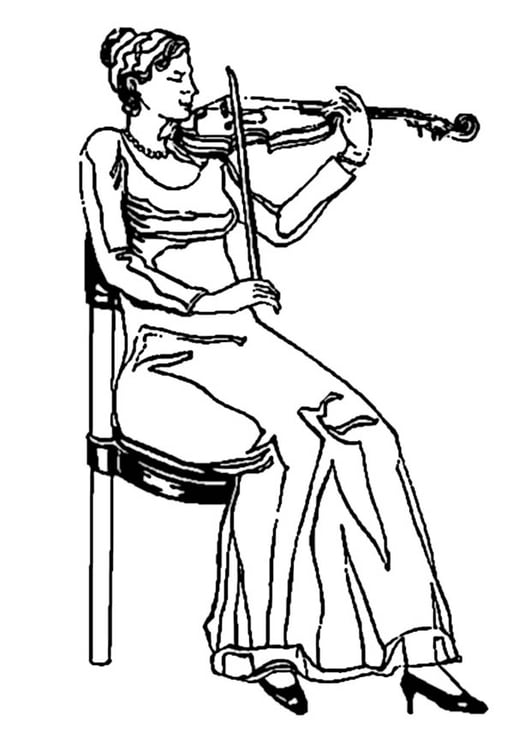 Coloriage violoniste