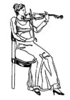 Coloriage violoniste