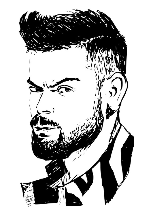 Coloriage Virat Kohli