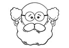 Coloriages visage d'homme
