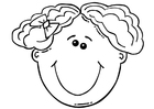 coloriage visage de fille