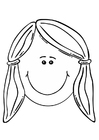coloriage visage de fille