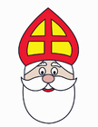 Coloriage visage de Saint Nicolas  Coloriages Gratuits à Imprimer