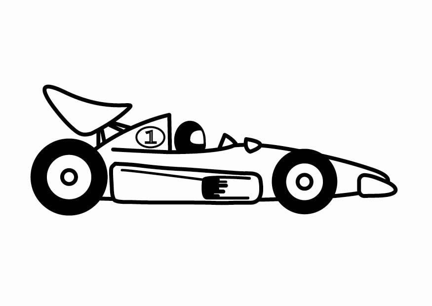 Coloriage voiture de compÃ©tition F1