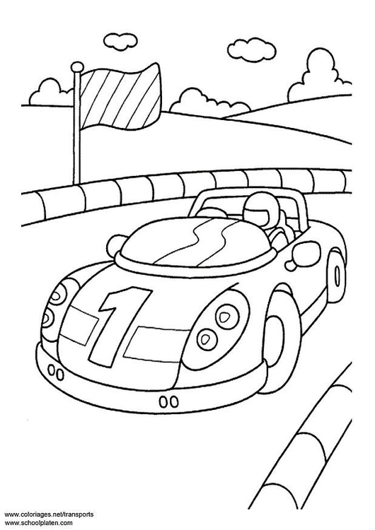 Coloriage voiture de sport