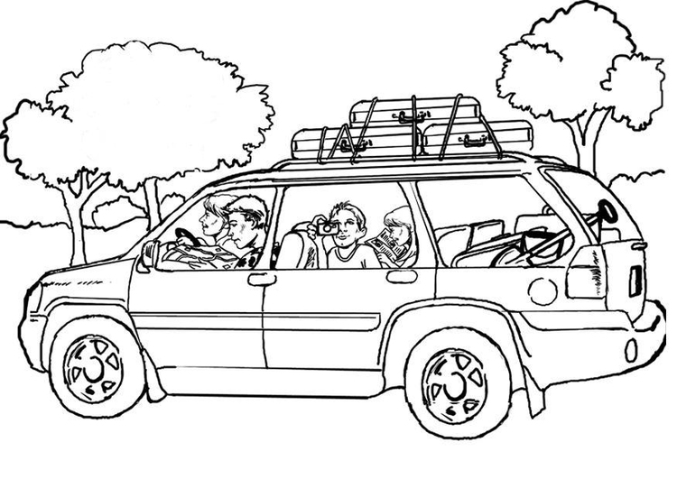 Coloriage voyager - auto