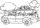 Coloriage voyager - auto